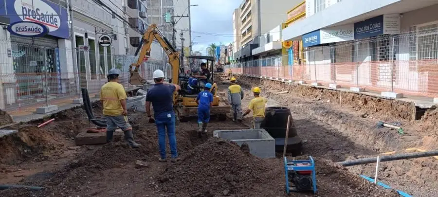 Rua Independência na primeira fase da revitalização