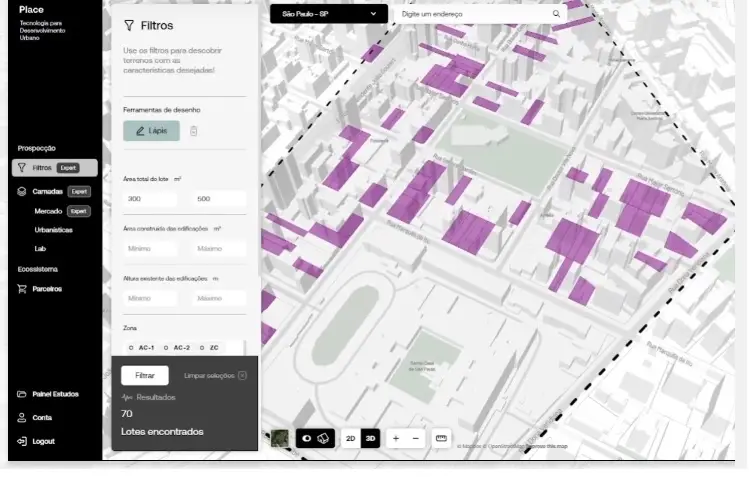 Plataforma Place para processos imobiliários